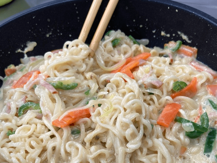 味付けをアレンジしたら和風カルボナーラ風に