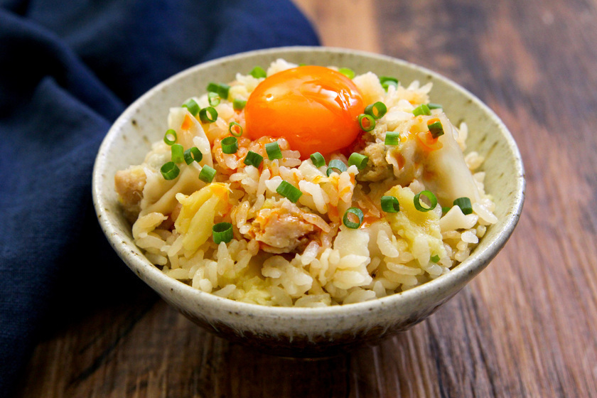 ギョーザでスタミナ炊き込みご飯