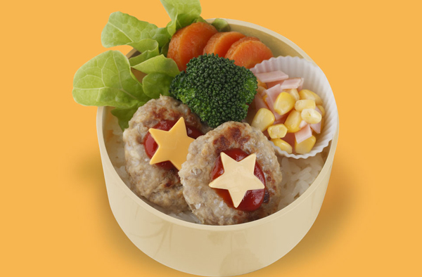 ハンバーグの彩りポン弁