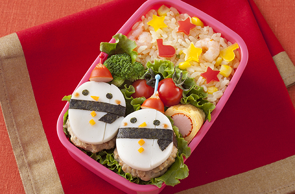 ハンバーグスノーマン弁当