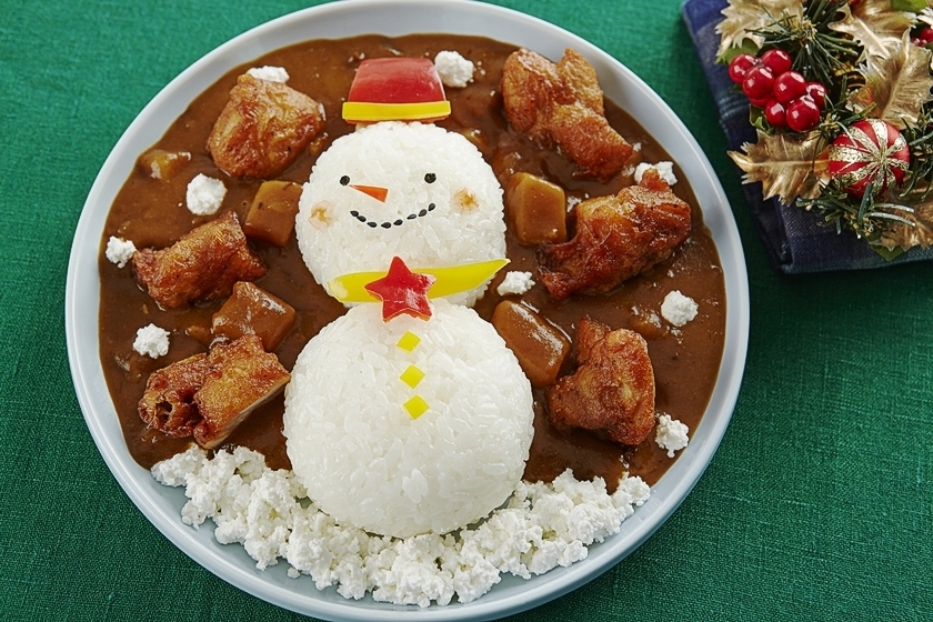 から揚げ雪だるまカレー