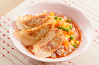 ギョーザのケチャップ茶漬け