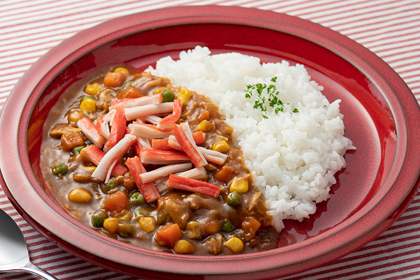 ツナとカニカマのシーフードカレー