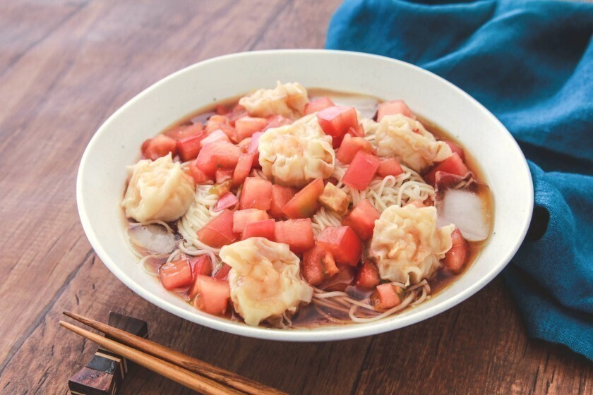 エビシューマイトマトだれ素麺