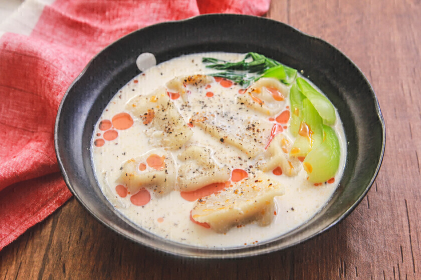 水餃子で濃厚坦々麺風