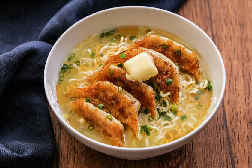 全部レンジで餃子ラーメン