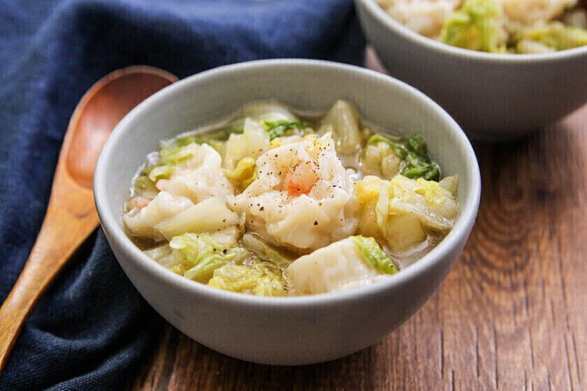 レンジで簡単！白菜とエビシューマイのうま煮