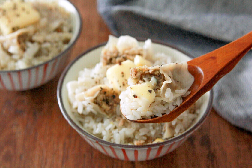 にんにく餃子でガリバタ飯