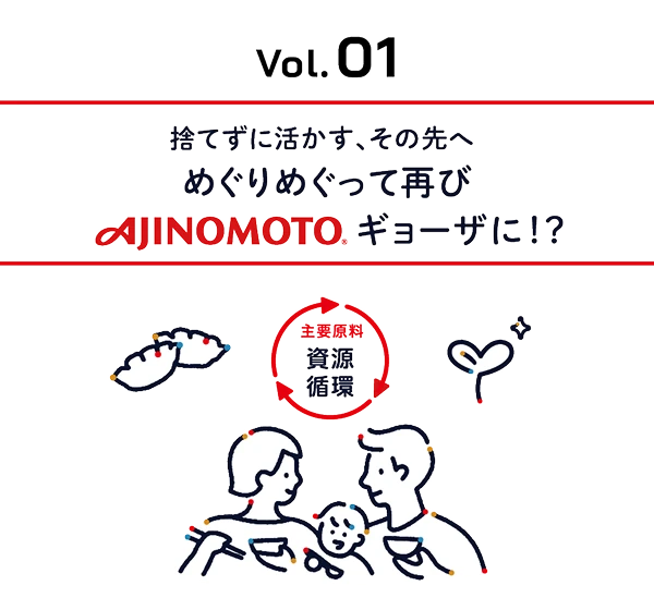 Vol.01 捨てずに活かす、その先へ めぐりめぐって再びAJINOMOTOギョーザに!?