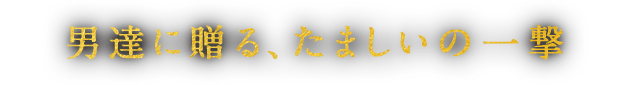 男達に贈る、たましいの一撃