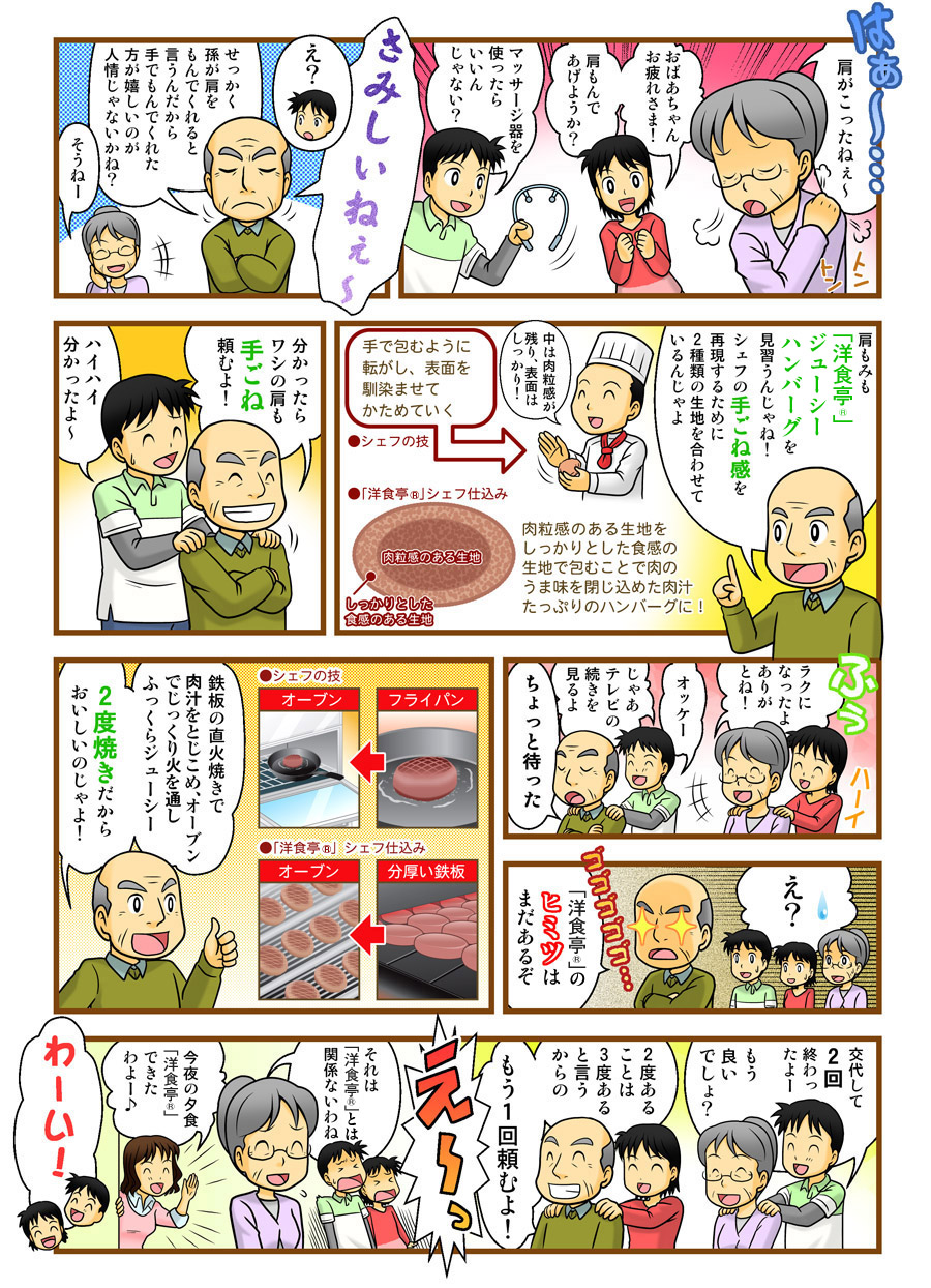 おいしさのヒミツ 洋食亭 ジューシーハンバーグ 味の素冷凍食品株式会社 商品情報サイト